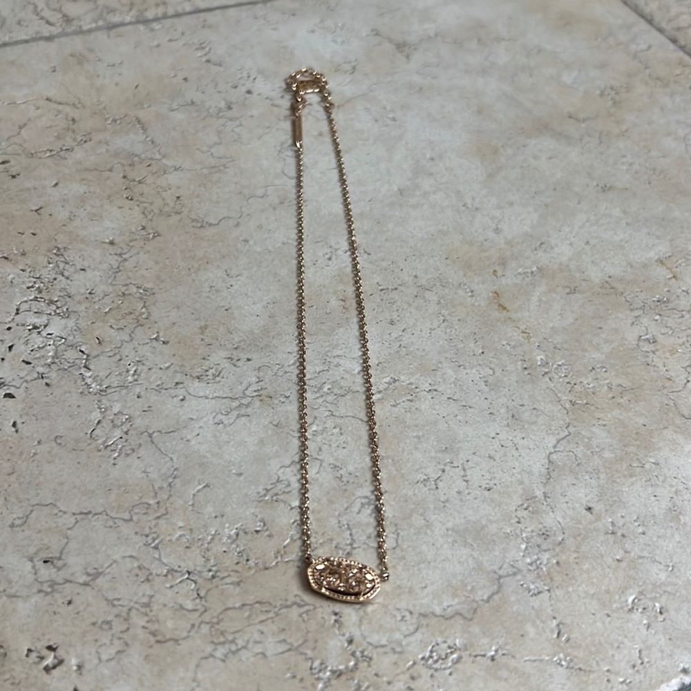 Kendra Scott Elisa necklace in rose gold drusy